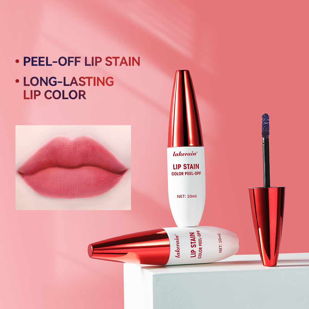 24 Hour Water Resistant Lip Stain Peel Off, Matte Liquid Lipstick, Long Wear, Smudge Proof, Kiss Proof Color