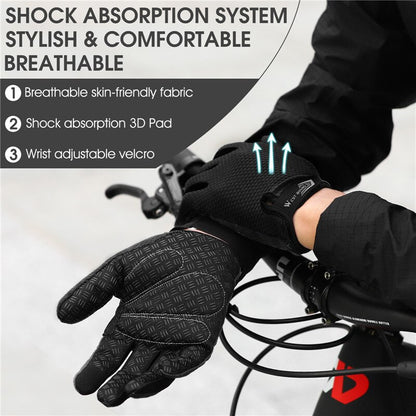 Premium Full Finger Cycling Gloves  Touch Screen Compatible NonSlip Silicone Palm For MTB  Driving 2