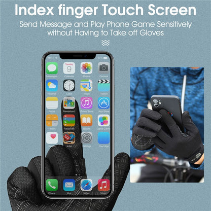 Premium Full Finger Cycling Gloves  Touch Screen Compatible NonSlip Silicone Palm For MTB  Driving 3