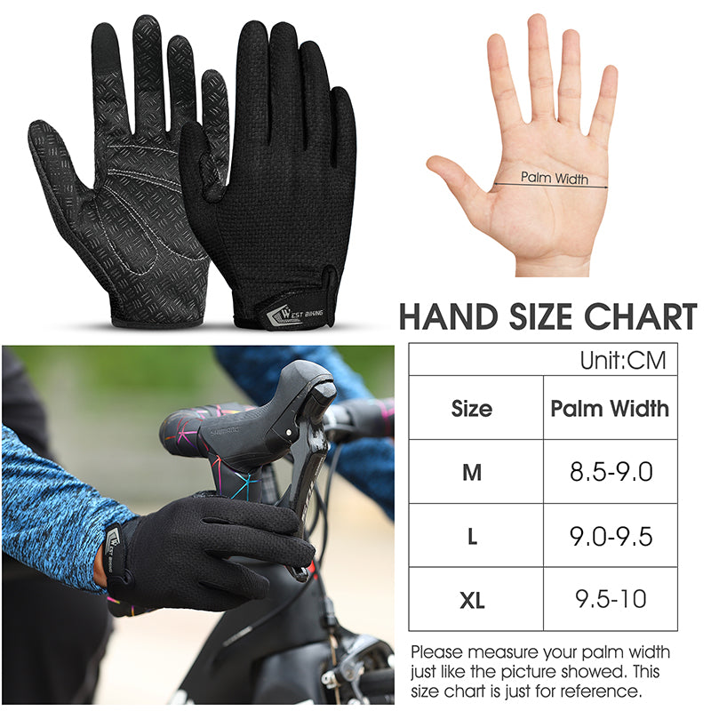 Premium Full Finger Cycling Gloves  Touch Screen Compatible NonSlip Silicone Palm For MTB  Driving 5