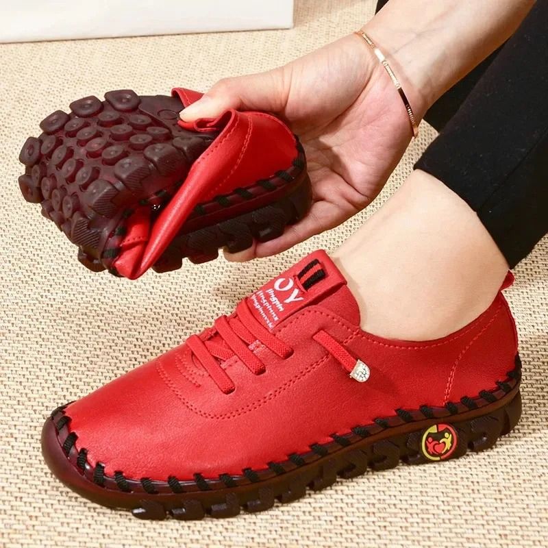 Womens Leather Casual Sneakers With Soft Sole And Slip On Fit For Everyday Comfort 9