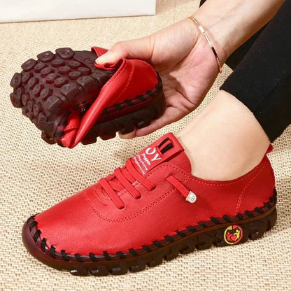 Womens Leather Casual Sneakers With Soft Sole And Slip On Fit For Everyday Comfort 9