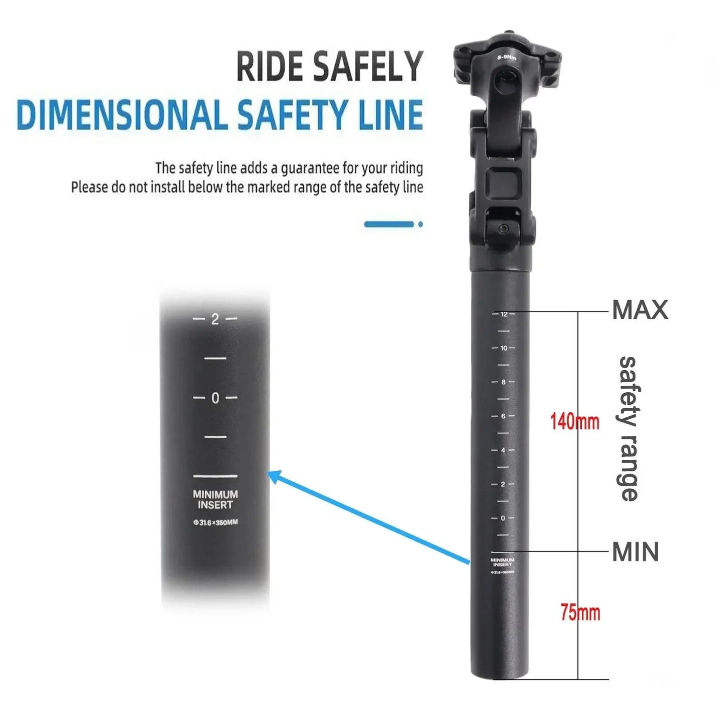 MTB Bicycle Suspension Seatpost With Adjustable Travel And Shock Absorption 6