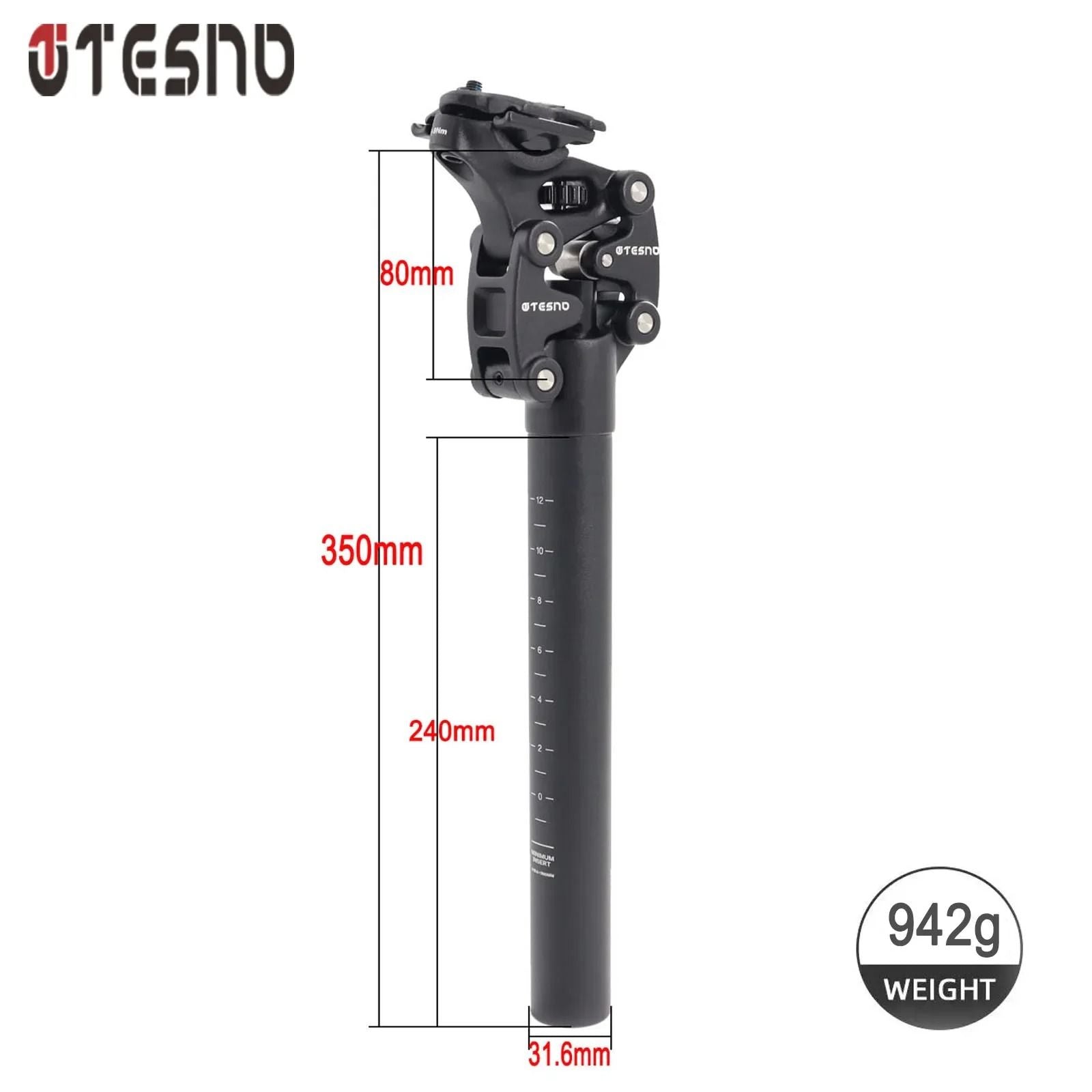 MTB Bicycle Suspension Seatpost With Adjustable Travel And Shock Absorption 8