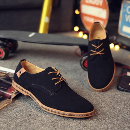 Men's Suede Leather Oxford Sneakers with Classic Style and Everyday Comfort