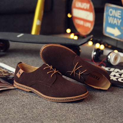 Mens Suede Leather Oxford Sneakers With Classic Style And Everyday Comfort 4