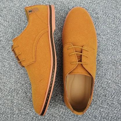 Mens Suede Leather Oxford Sneakers With Classic Style And Everyday Comfort 9