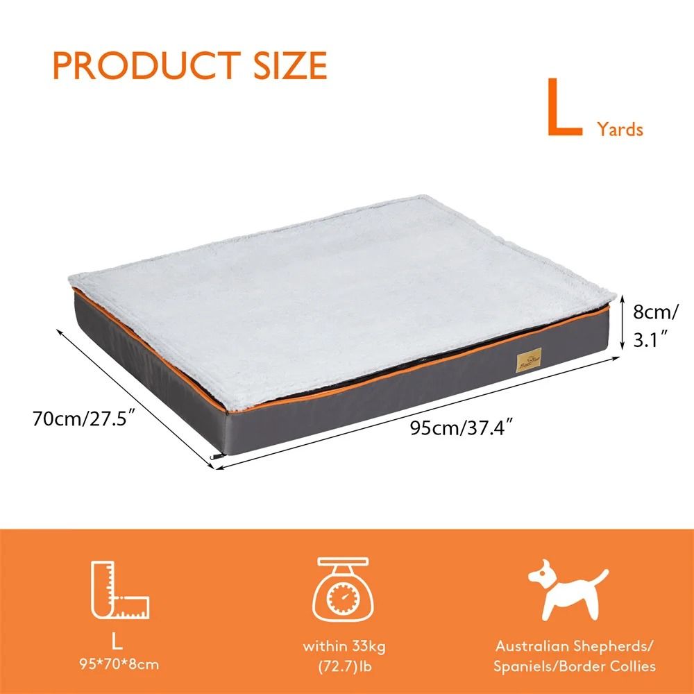 Orthopedic Memory Foam Dog Bed With Waterproof Cover And Washable Design 9