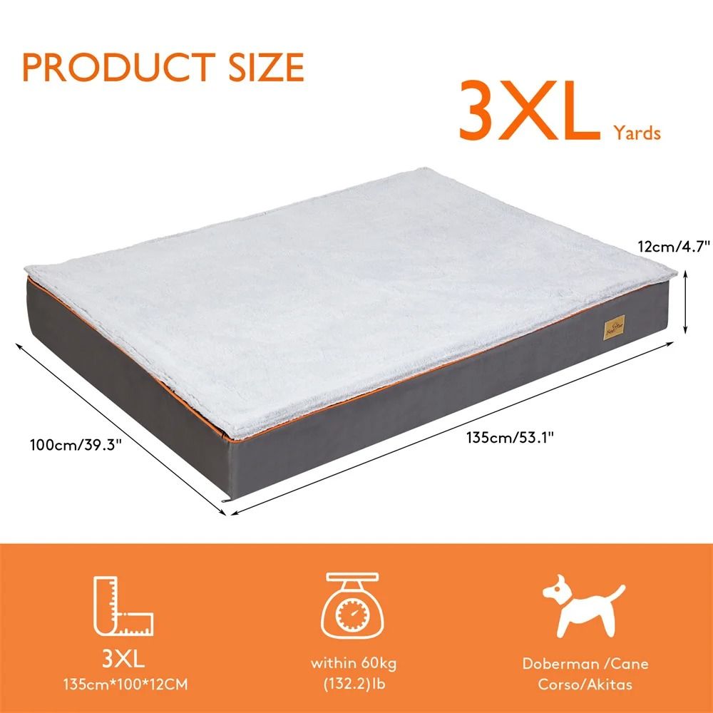 Orthopedic Memory Foam Dog Bed With Waterproof Cover And Washable Design 10