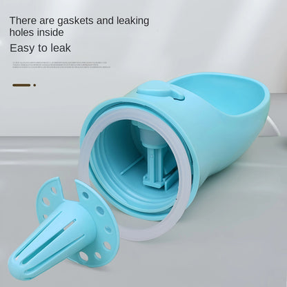 Portable Pet Water Bottle With Food Container For Travel And Outdoor Use 2