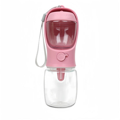 Portable Pet Water Bottle With Food Container For Travel And Outdoor Use 7