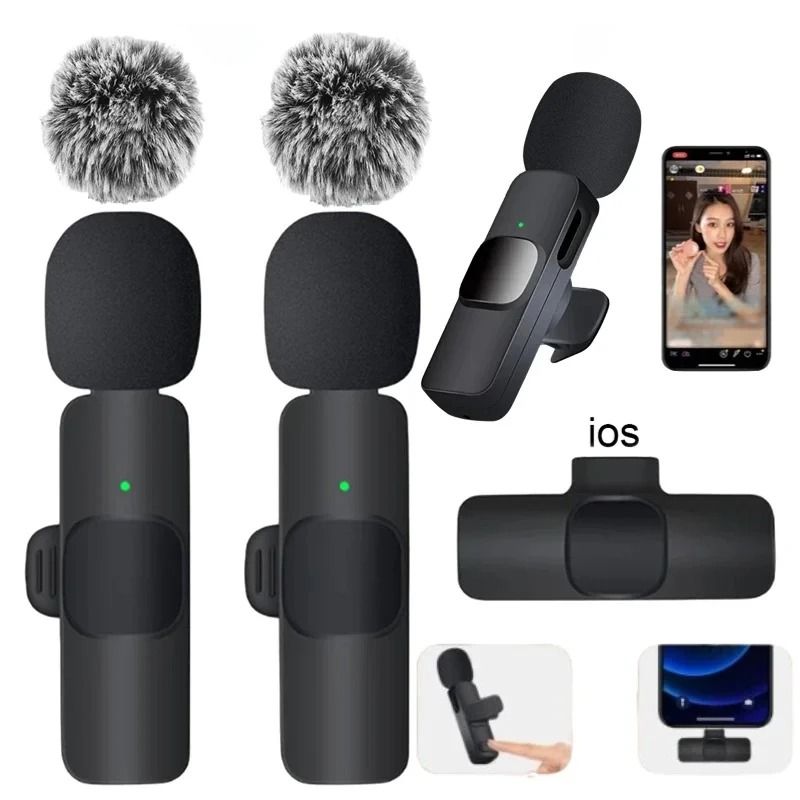 Wireless Lavalier Microphone For IPhone And Android  Single And Dual Kits 0
