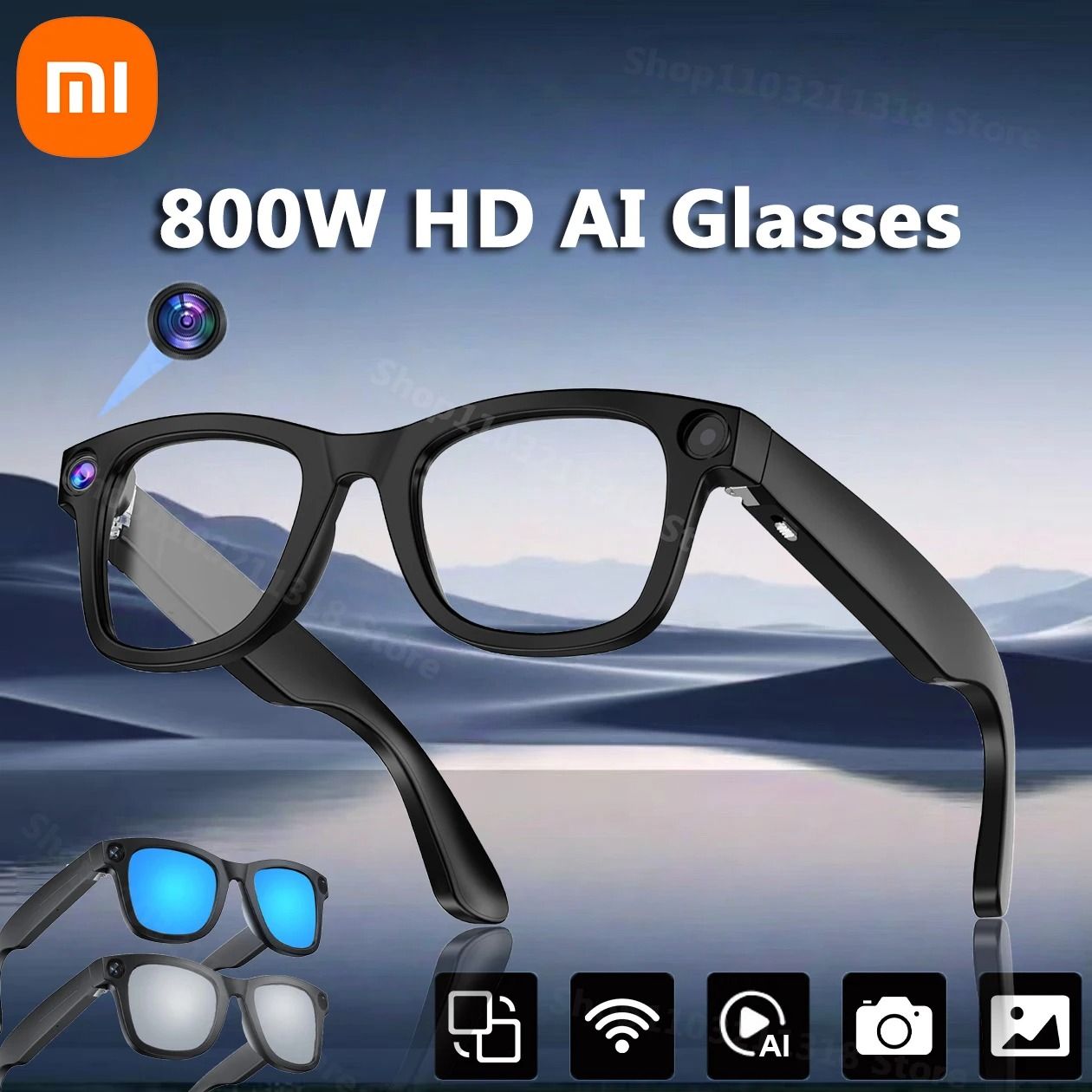 Smart AI Video Recording Glasses with Photochromic Lenses and Voice Translation for Hands Free HD Capture and Calls