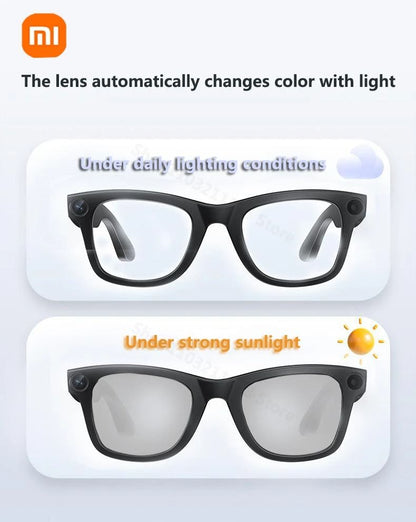 Smart AI Video Recording Glasses With Photochromic Lenses And Voice Translation For Hands Free HD C 9
