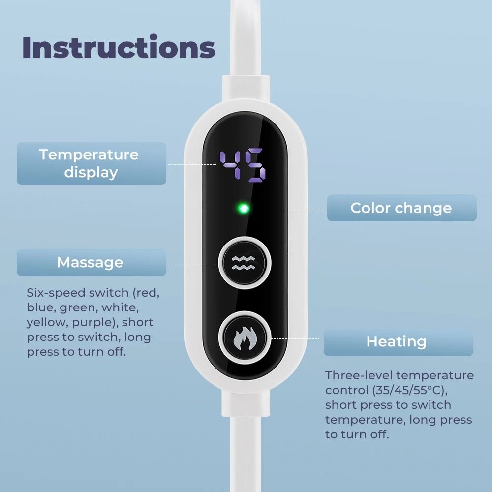 Heated Eye Massager Mask With Hot Compress And Vibration Therapy 5