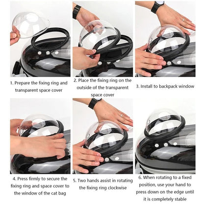 Transparent Pet Backpack Carrier With Optional Cover 2