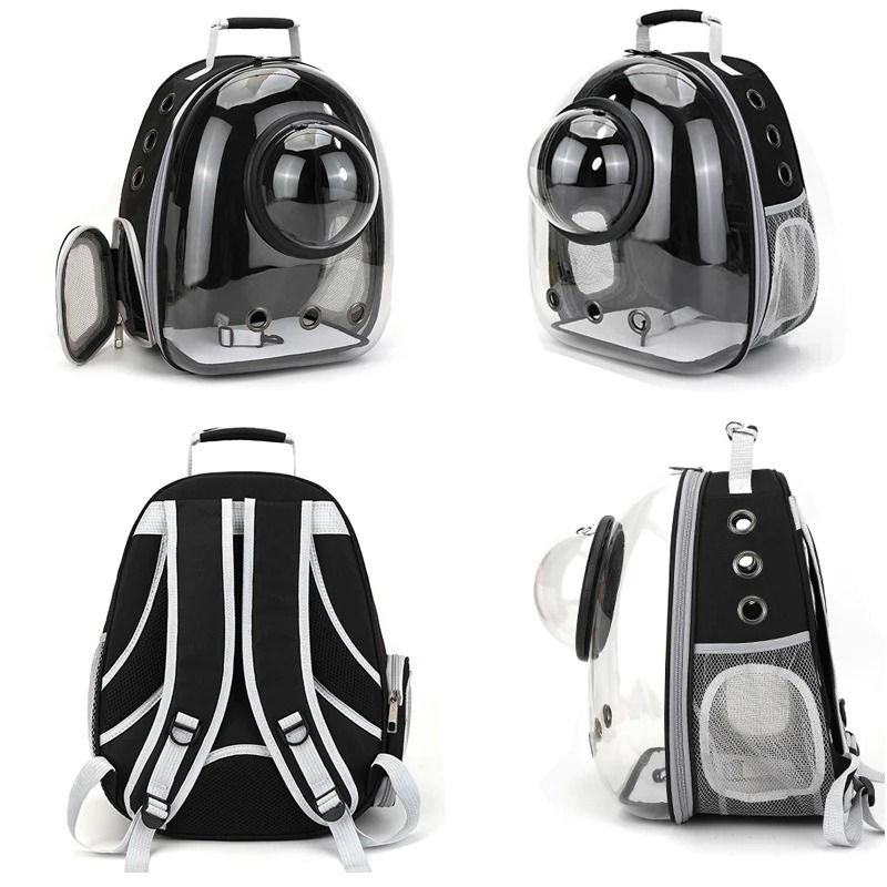 Transparent Pet Backpack Carrier With Optional Cover 5