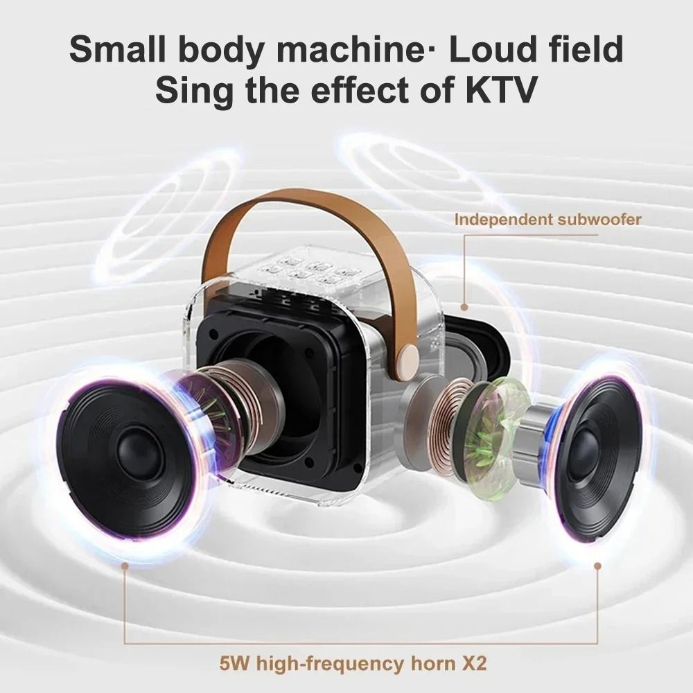 Professional Karaoke Bluetooth Speaker With Wireless Microphone 6