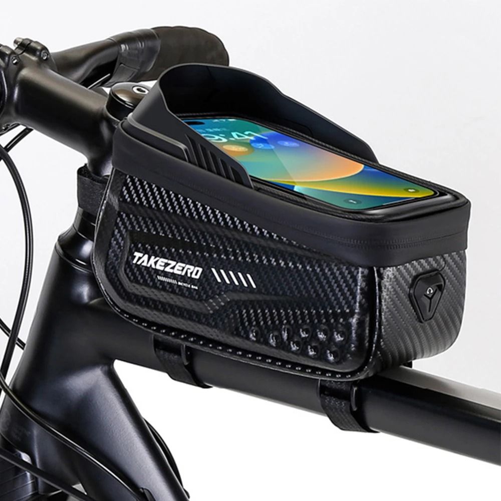 Waterproof Bicycle Frame Bag with Phone Holder