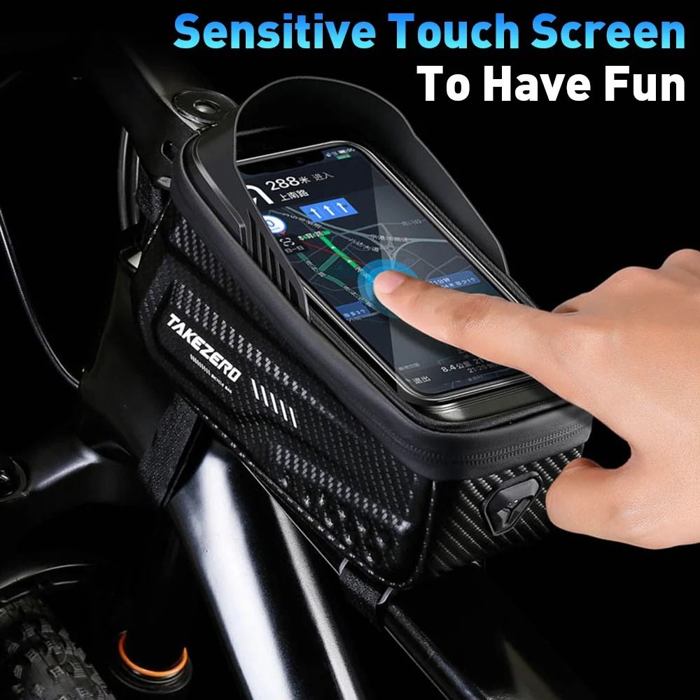 Waterproof Bicycle Frame Bag With Phone Holder 2