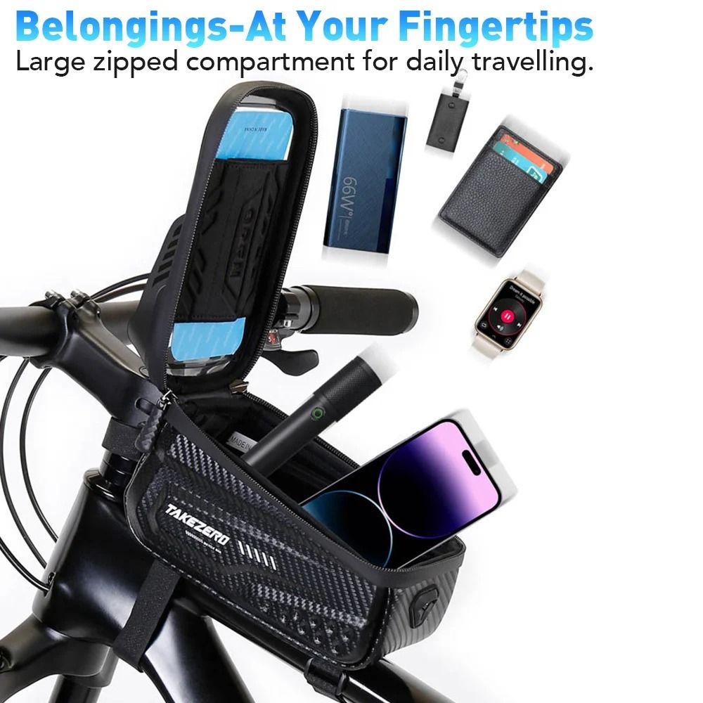Waterproof Bicycle Frame Bag With Phone Holder 3
