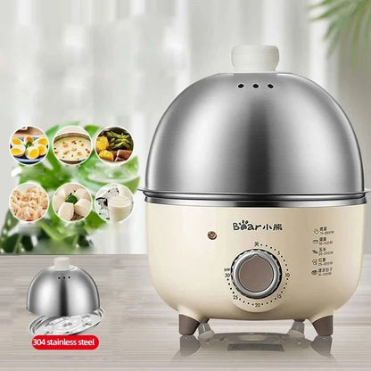 360W Electric Egg Boiler With Timer And Steamer Tray 1