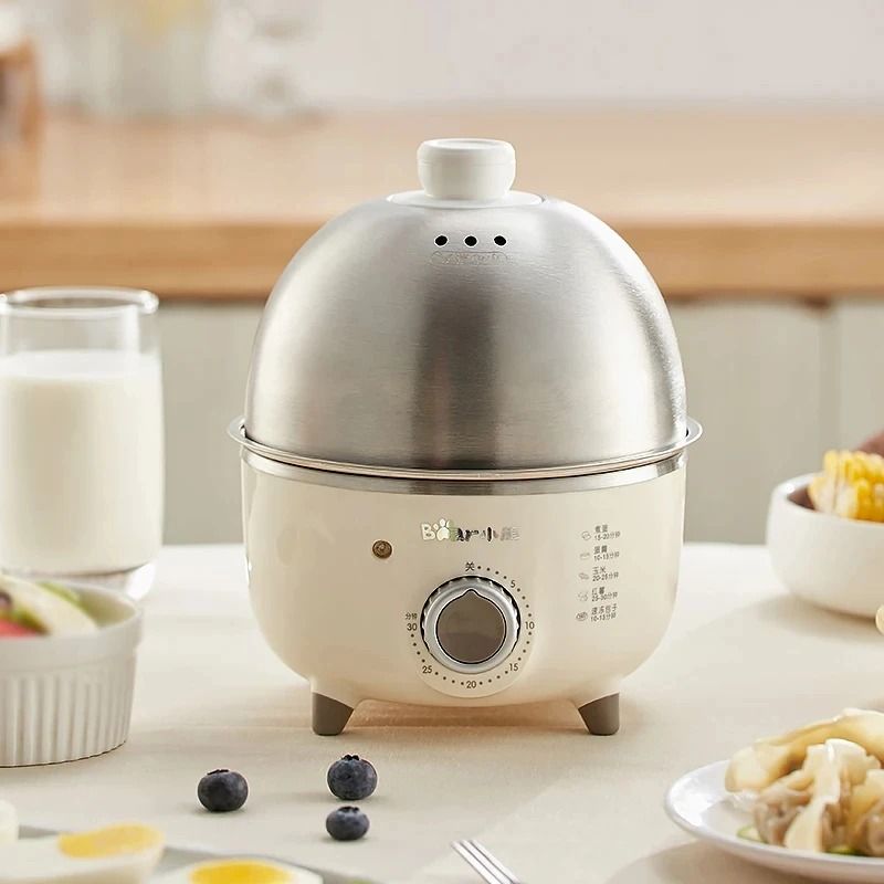 360W Electric Egg Boiler With Timer And Steamer Tray 2
