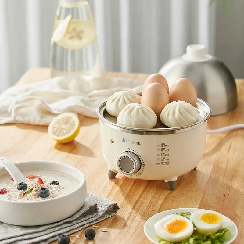 360W Electric Egg Boiler With Timer And Steamer Tray 4