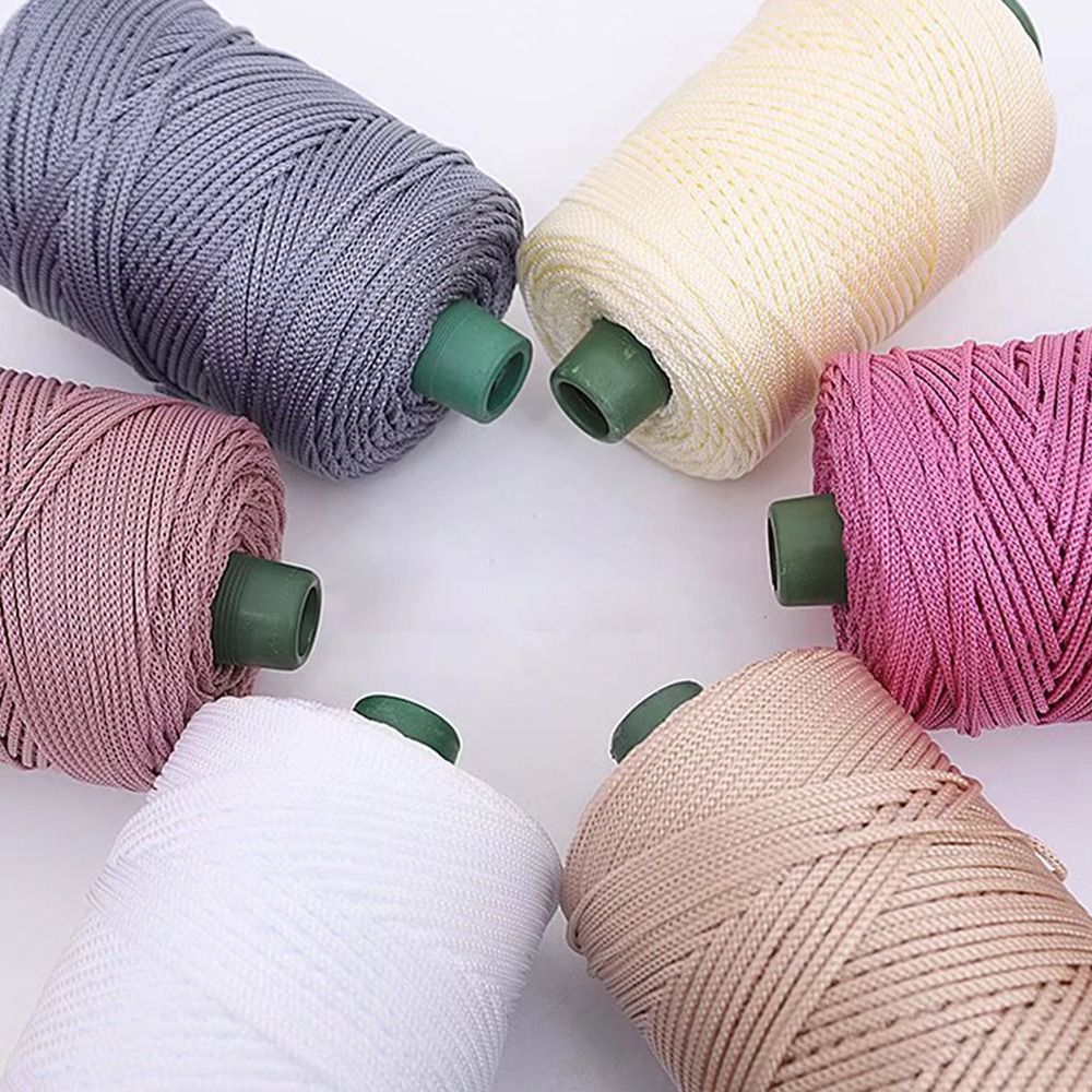 3mm Handmade Ice Rope Thread, Crochet Yarn for DIY Hook Cushion, Knitted Bag, Summer Hat Woven Shoes, Durable Hand Yarn