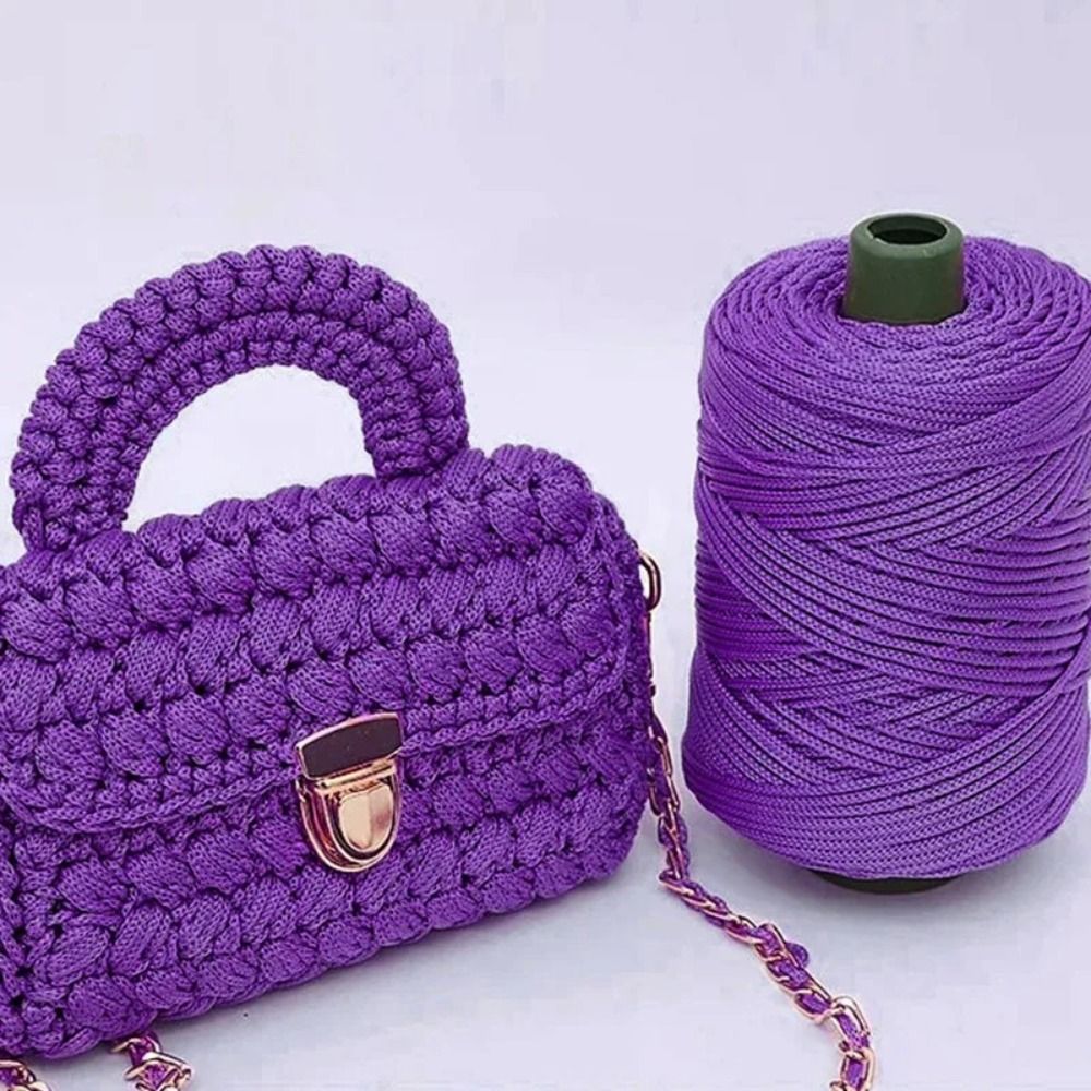 3mm Handmade Ice Rope Thread, Crochet Yarn for DIY Hook Cushion, Knitted Bag, Summer Hat Woven Shoes, Durable Hand Yarn