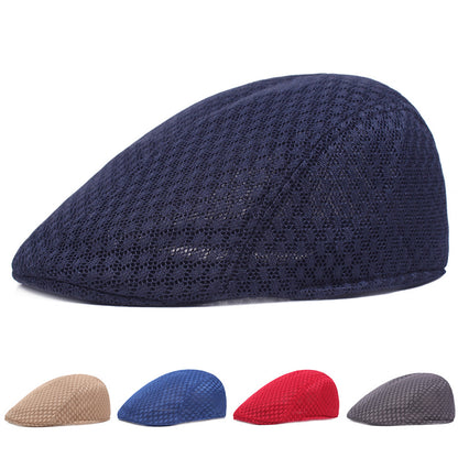 Adjustable Fashion Breathable Summer Hat, Unisex Mesh Flat Caps, New Casual Beret Hat for Men Women Newsboy Style