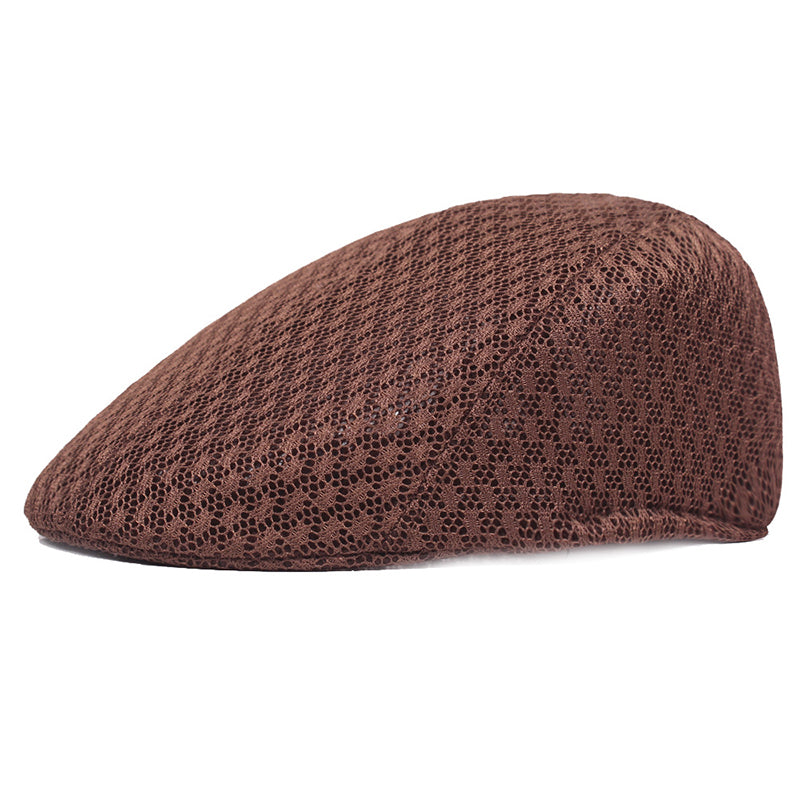 Adjustable Fashion Breathable Summer Hat, Unisex Mesh Flat Caps, New Casual Beret Hat for Men Women Newsboy Style