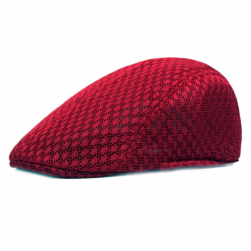 Adjustable Fashion Breathable Summer Hat, Unisex Mesh Flat Caps, New Casual Beret Hat for Men Women Newsboy Style