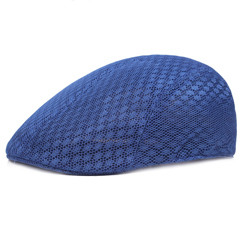 Adjustable Fashion Breathable Summer Hat, Unisex Mesh Flat Caps, New Casual Beret Hat for Men Women Newsboy Style