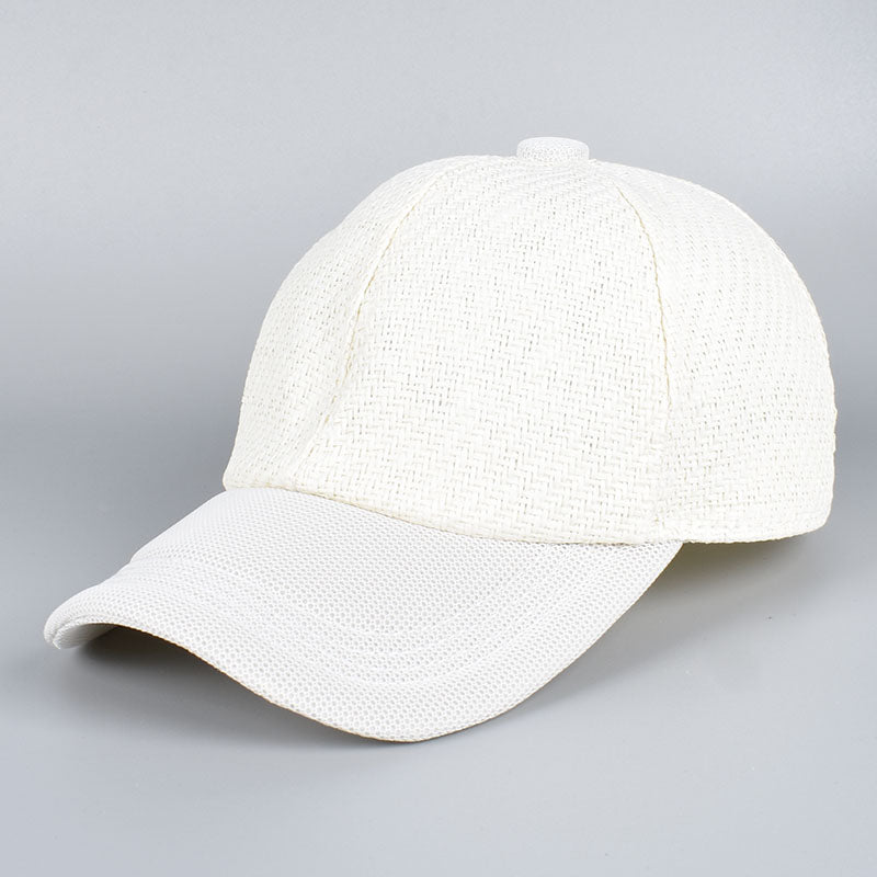 Straw Baseball Cap for Men Women, Outdoor Casual Streetwear Sun Hats, Unisex Summer Snapback Cap Fashion Hat