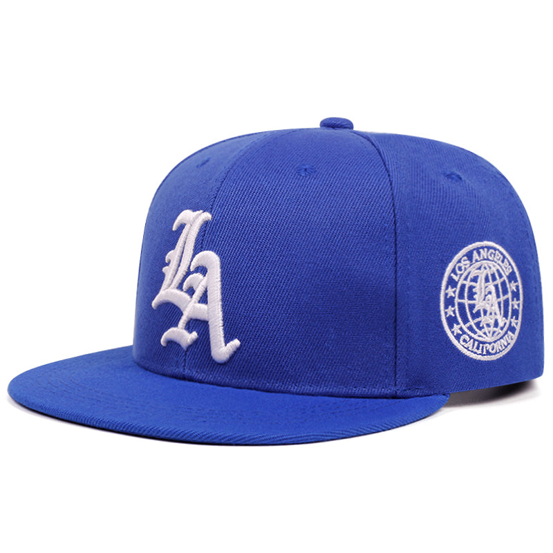 New Los Ange Earth Cotton Flat Edge Baseball Hat, Embroidered Letter Cap, Women Sunshade Hat, Men Outdoor HipHop Street