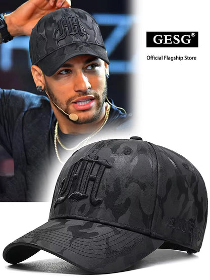 Mens Camouflage Tactical Baseball Cap, Embroidered Military Cap, All-Season Fashion Hard Top Hat