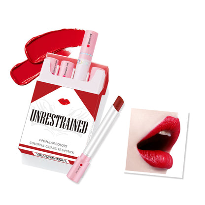 Waterproof 4Lasting Stick Lip Set Matte Lipstick With Transparent Finish Creative Cigarette Box Des 1