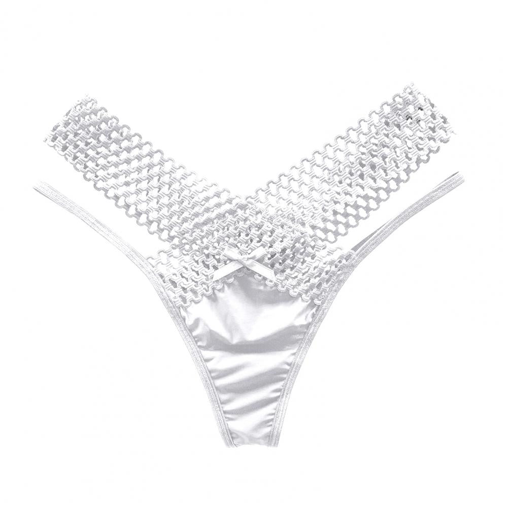 Women Panties Low Waist Hollowed Out See Through Cross Belt French Style Ladies Sling Thong Sexy Li 6