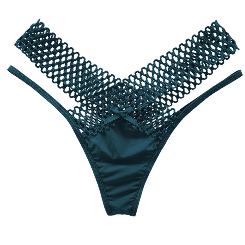 Women Panties Low Waist Hollowed Out See Through Cross Belt French Style Ladies Sling Thong Sexy Li 8