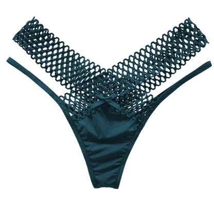 Women Panties Low Waist Hollowed Out See Through Cross Belt French Style Ladies Sling Thong Sexy Li 8