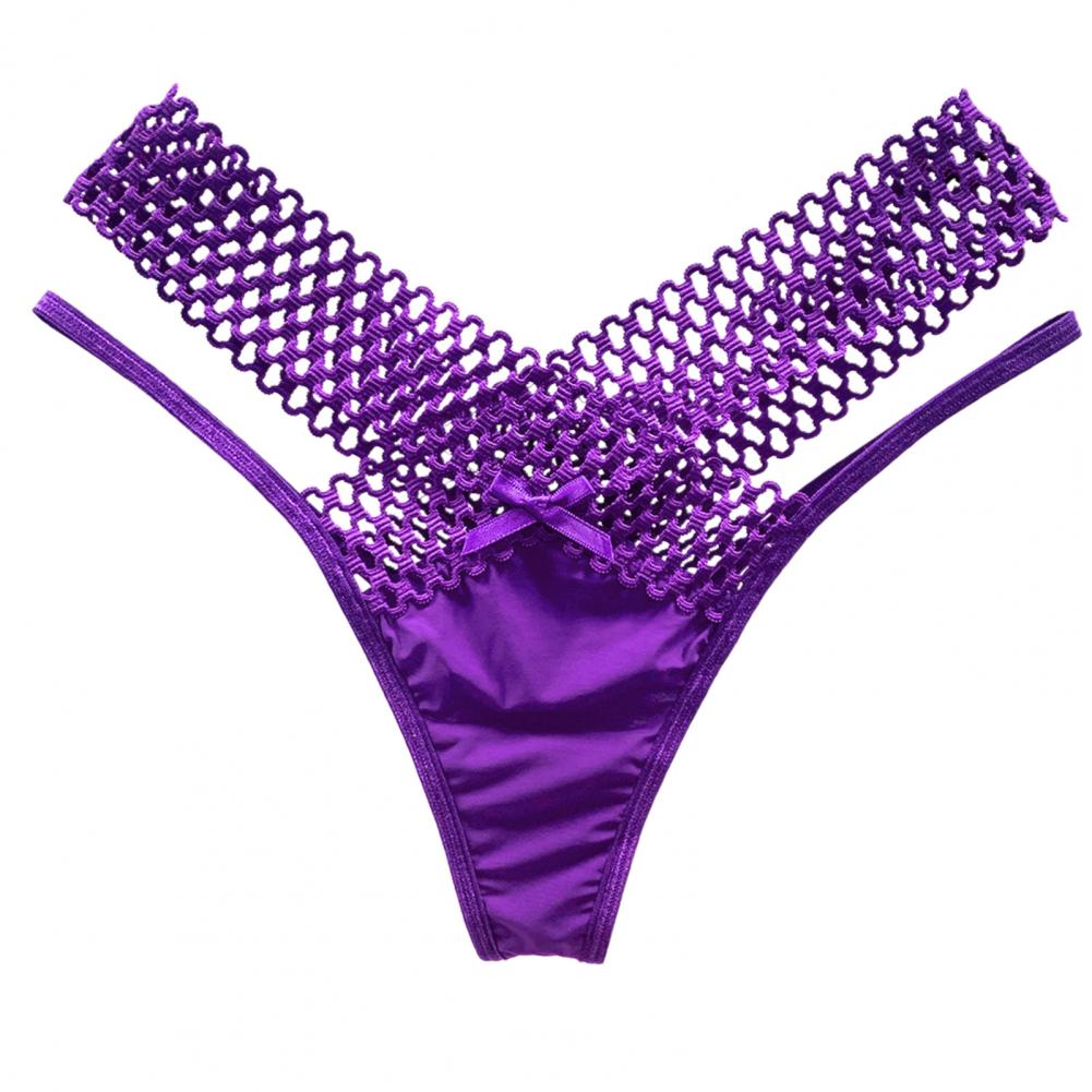 Women Panties Low Waist Hollowed Out See Through Cross Belt French Style Ladies Sling Thong Sexy Li 9