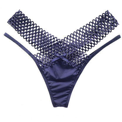 Women Panties Low Waist Hollowed Out See Through Cross Belt French Style Ladies Sling Thong Sexy Li 10
