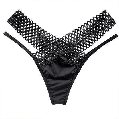 Women Panties Low Waist Hollowed Out See Through Cross Belt French Style Ladies Sling Thong Sexy Li 11