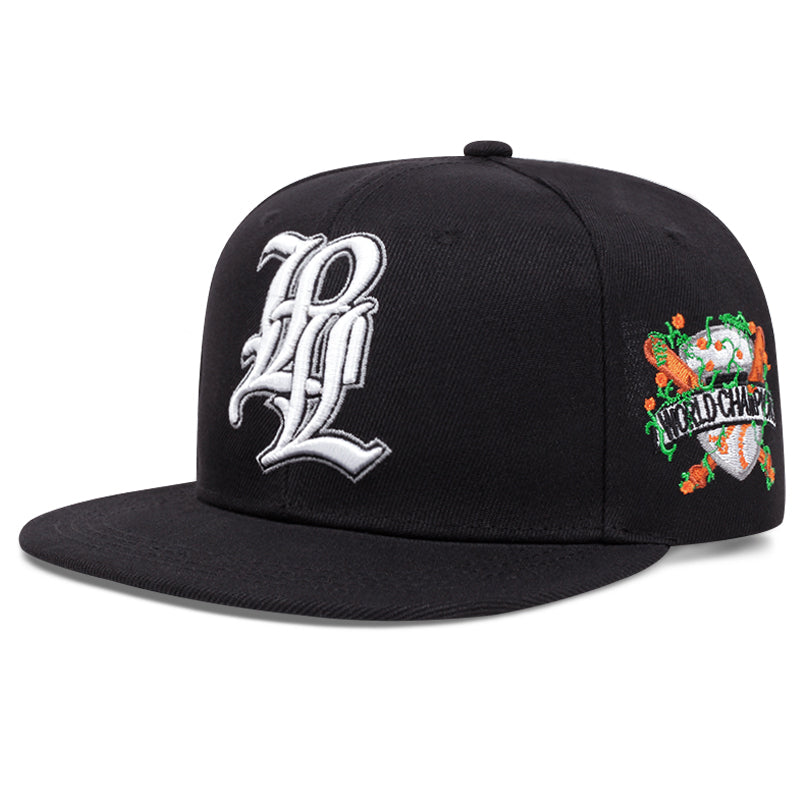 LPL Embroidered Flat Edge Mesh Hat, Fashion Baseball Cap for Men, Women, Hip Hop Style, Outdoor Sun Protection Hat