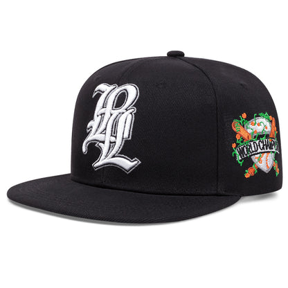 LPL Embroidered Flat Edge Mesh Hat, Fashion Baseball Cap for Men, Women, Hip Hop Style, Outdoor Sun Protection Hat