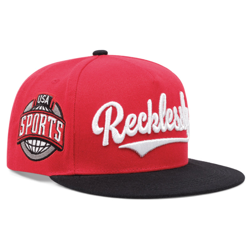 REEK Side Embroidered Baseball Cap, HipHop Flat Edge Hat, Outdoor Sports Leisure Sun Hat for Men and Women