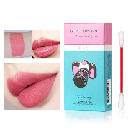 Cigarette Cotton Swab Lipstick Tattoo, Non-stick Lasting Waterproof Kiss Proof Lip, Durable Stain Set For Day Wear