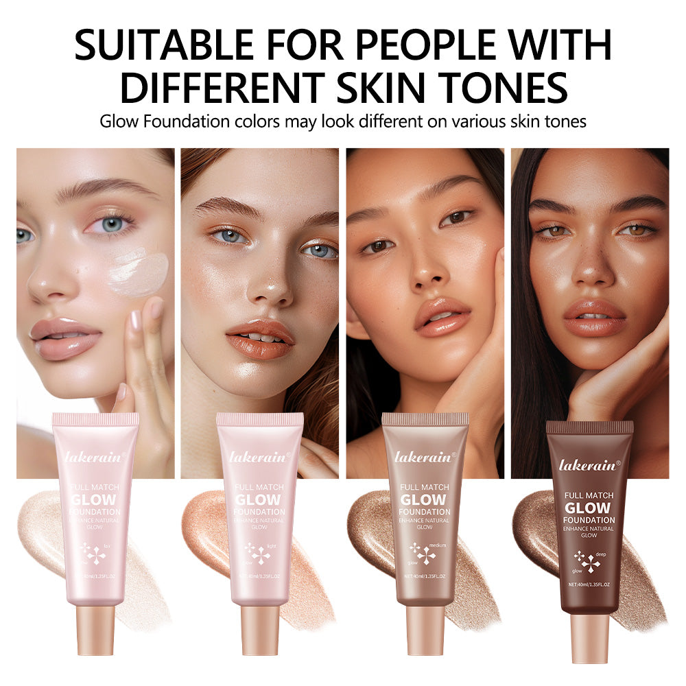 Illuminator Highlight Glow Foundation, Natural Glow Enhancer Glotion, Lightweight Base, Glowing Moisturizing