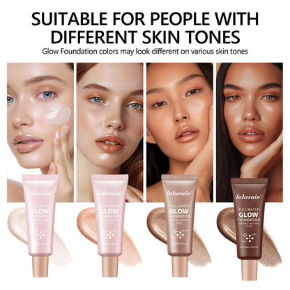 Illuminator Highlight Glow Foundation, Natural Glow Enhancer Glotion, Lightweight Base, Glowing Moisturizing